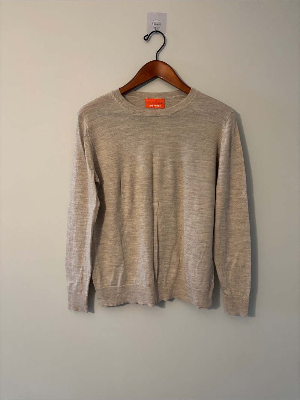 Joe Fresh Light Beige Crewneck Sweater